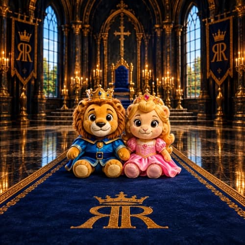 Prince Percy and Princess Penny with the Raising Royals learning tools
